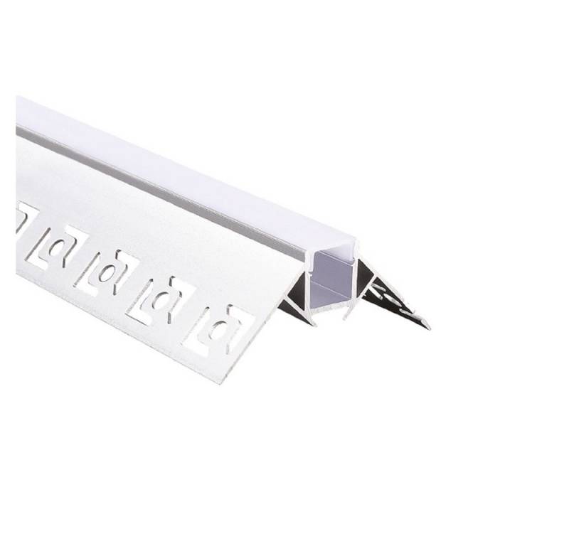 ENERGMiX LED-Stripe-Profil 2 Meter LED Eckprofil unterputz Schiene Profil Kanal System für indire, Profil Kanal system LED Leiste 200cm inkl. Clips und Endkappen von ENERGMiX