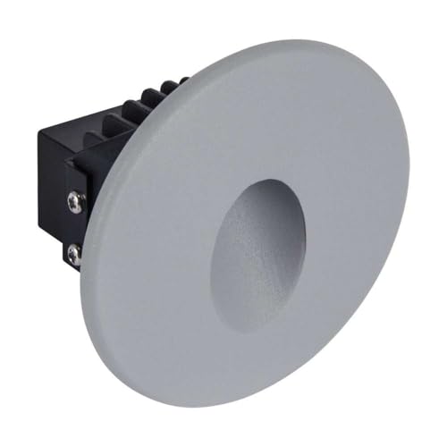 ENERGMiX LED Stufenlechte Treppenleuchte als Wandleuchte für Außen- und Innenbereiche in grau Rund Neutralweiß von ENERGMiX