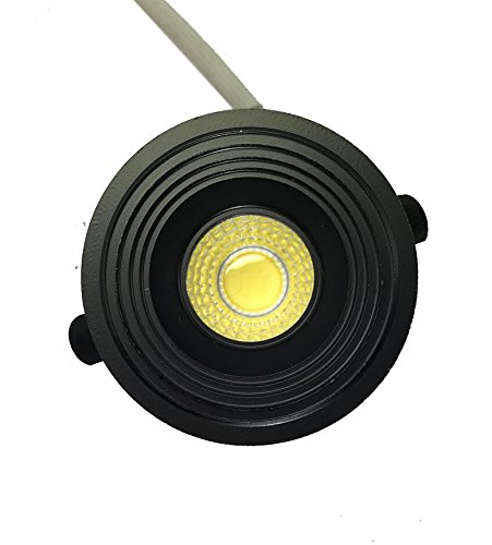 ENERGMiX Mini Einbaustrahler COB LED Spot Einbauleuchte schwarzer Rahmen 3 Watt inkl. Trafo Kaltweiß von ENERGMiX