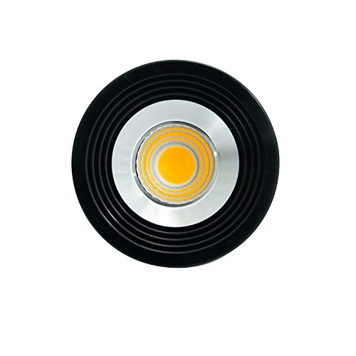 ENERGMiX Mini einbauspot LED Spot Einbauleuchte 3 Watt inkl. Trafo Rahmen schwarz-silber LED COB Warmweiß 230v von ENERGMiX