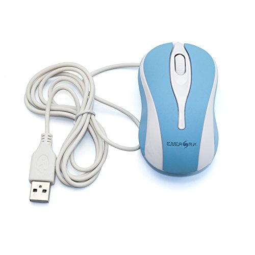 ENERGMiX PC Maus USB Mini Maus mit LED **Blau** Optische Mini Maus für PC Notebook von ENERGMiX