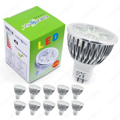 Energmix 10x MR16 / GU5.3 LED SPOT Lampe LED Strahler Energiesparlampe-Leuchtmittel -Warmwei Warmlicht 12 Volt 4,5 Watt, 2279x10 von Energmix