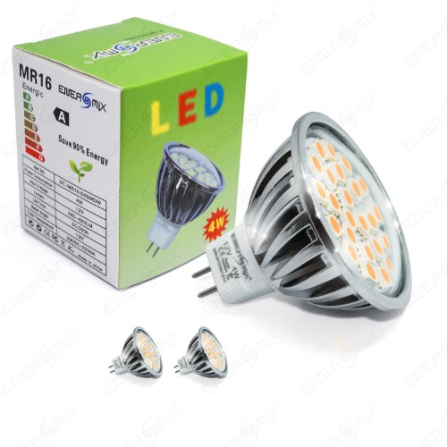 ENERGMiX 2x MR16 GU5.3 4W 400lm Warmweiß SMD LED SPOT Lampe - LED Strahler von ENERGMiX