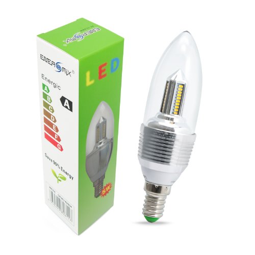 Energmix E14 LED mit 5 Watt Warmwei LED Lampe Leuchtmittel Birne candle light fr Wohnzimmer Schlafzimmer Kinderzimmer auch Khlschrank und Dunstabzugshaube 5w 230v, 2488-W von Energmix