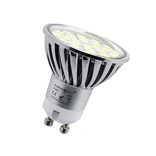 Energmix GU10 LED Lampe 4W 400 lm - LED Spot Strahler -Leuchtmittel mit 5050 SMD LED Kaltwei Tageslicht 230 Volt 4 Watt, 2063 von ENERGMiX