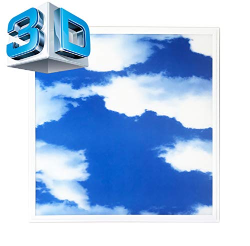 ENERGMiX LED Panel 62x62 3D-SKY Einbauleucte Deckenleuchte Slim Panel 3D Effekt blauen Himmels mit weißen Wolken von ENERGMiX