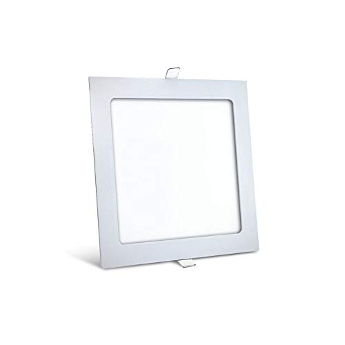 LED Panel Ultra Slim Einbauleuchte Deckenlampe Einbaustrahler 12 Watt Quadrat Eckig 17x17 Neutralweiß von ENERGMiX