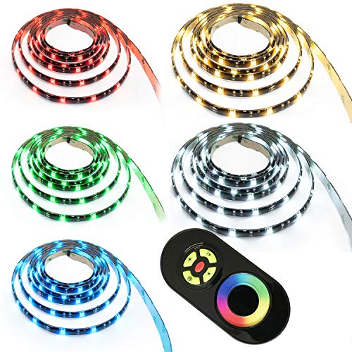 LED RGB Strip Streifen Set - 30 LEDs pro Meter mit Touch Fernbedienung Schwarz 2 Meter von ENERGMiX