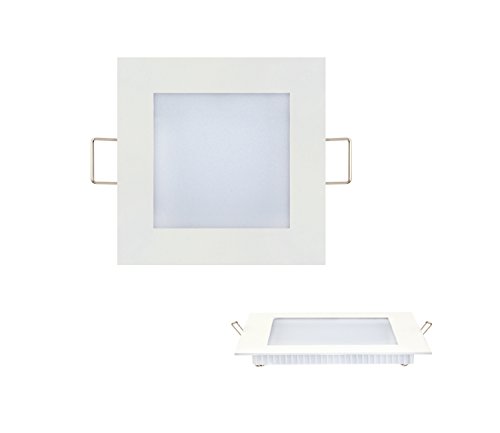 Slim Flach Watt Slim Flach LED Panel milch Glas Unterputz Einbauleuchte Einbaulampe Deckenleuchte Deckenlampe Lichtpanel Lampe Eckig 120x120 mm 6w Neutralweiss von ENERGMiX