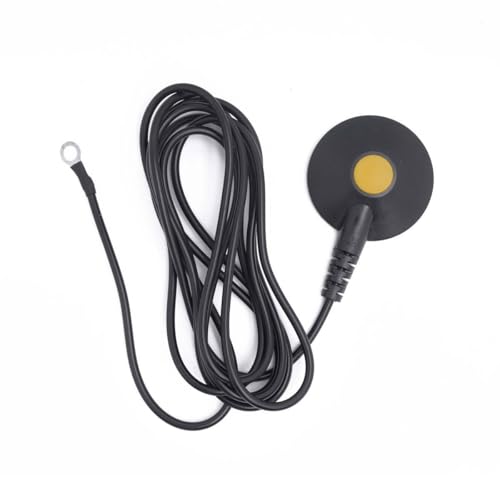 Bernstein 9-344-1 ESD Erdungsleitung 1 MOhm mit Druckknopf 10 mm und Öse für M5 Gewinde 1,8 m von ENERJARY