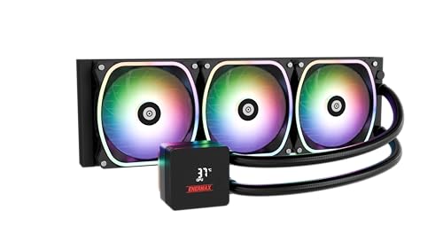 ENERMAX AQUAFUSION II 360mm ARGB AIO CPU Wasserkühlung|Dual Chamber|TDP 370W+|Intel LGA 1851/1700/115x/2066|AMD AM5/AM4 |Digital Anzeige |3x SquA RGB ADV 120 PWM Lüfter |ELC-AQFS360-SQA von ENERMAX