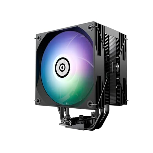 ENERMAX ETS-T41D-ARGB Kühler|Digitalstatusanzeige|2x 120mm ARGB PWM-Fan Forward-Reverse Blade|FDB-Lager|4x 6mm lackierte HP|TDP 220W+|inkl. Dow Corning TC-5888 |Intel LGA1851/1700/AMD AM5/AM4 von ENERMAX