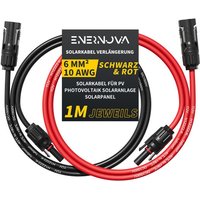 Enernova - Solarkabel 4mm²/6mm², Solarkabel Verlängerung 1/2/3/5/10/15/20M, Multi-Contact 4 Solarkabel, IP67 Wasserdichtem, Solarkabel von ENERNOVA