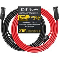 Enernova - Solarkabel 4mm²/6mm², Solarkabel Verlängerung 1/2/3/5/10/15/20M, Multi-Contact 4 Solarkabel, IP67 Wasserdichtem, Solarkabel von ENERNOVA