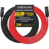 Enernova - Solarkabel 4mm²/6mm², Solarkabel Verlängerung 1/2/3/5/10/15/20M, Multi-Contact 4 Solarkabel, IP67 Wasserdichtem, Solarkabel von ENERNOVA