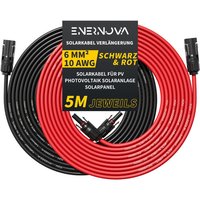 Enernova - Solarkabel 4mm²/6mm², Solarkabel Verlängerung 1/2/3/5/10/15/20M, Multi-Contact 4 Solarkabel, IP67 Wasserdichtem, Solarkabel von ENERNOVA