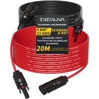 Enernova - Solarkabel 4mm²/6mm², Solarkabel Verlängerung 1/2/3/5/10/15/20M, Multi-Contact 4 Solarkabel, IP67 Wasserdichtem, Solarkabel von ENERNOVA