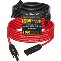 Enernova - Solarkabel 4mm²/6mm², Solarkabel Verlängerung 1/2/3/5/10/15/20M, Multi-Contact 4 Solarkabel, IP67 Wasserdichtem, Solarkabel von ENERNOVA