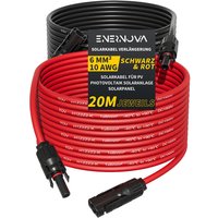 Enernova - Solarkabel 4mm²/6mm², Solarkabel Verlängerung 1/2/3/5/10/15/20M, Multi-Contact 4 Solarkabel, IP67 Wasserdichtem, Solarkabel von ENERNOVA