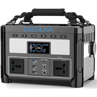 Eta Tragbare Powerstation 600W,288Wh LiFePO4 Batterie Backup,230V Aufladen von 0-80% in 50 Min, 2 Bis zu 600 w AC-Steckdosen, Solargenerator für von ENERNOVA