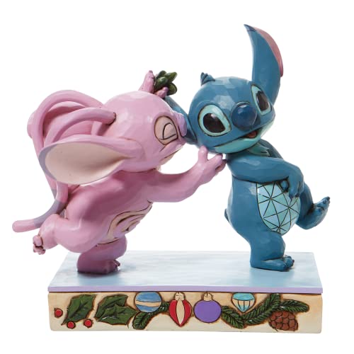 Disney Traditions Stitch & Angel With Mistletoe Figurine von Enesco