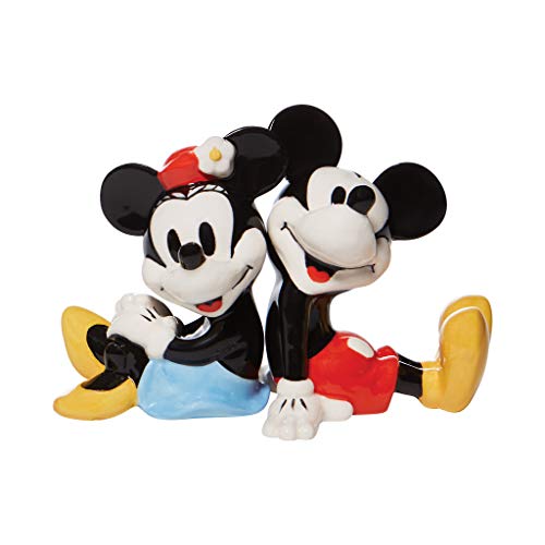 Enesco Disney Ceramics Salz- und Pfefferstreuer-Set, sitzend, Mickey und Minnie Maus, 8,9 cm, mehrfarbig von Enesco