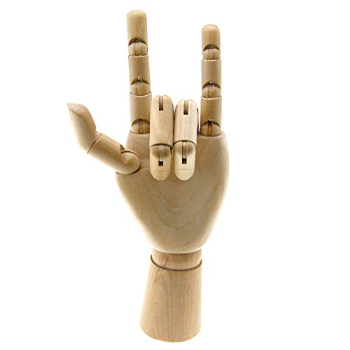 1er Modellpuppe Modellhand Holzpuppe Holz Hände Fingern Modell 25cm von ENET