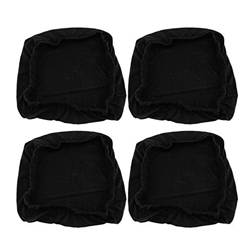 4x schwarz dehnbar elastische Schonbezüge Abdeckung Esszimmer Stuhl Sitzbezug Esszimmerstuhl von ENET