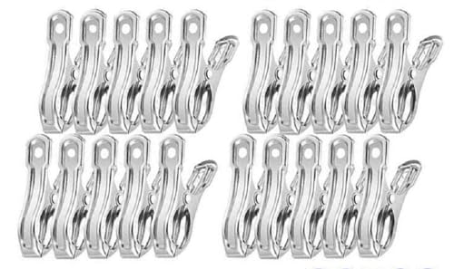 20 Stück Gartenclips Gewächshaus-Klemmen aus Edelstahl, 5 cm, für Netzstoff oder Pflanzenabdeckung auf Gartenreifen 20 Stück Gartenclips Gewächshaus-Klemmen aus Edelstahl, 5 cm, für Netzstoff oder Pflanzenabdeckung auf Gartenreifen von ENEWSTAR