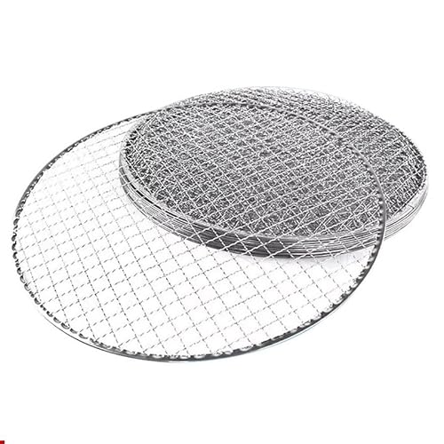 ENEWSTAR Rundes Grillnetz, 33 cm, Einwegdraht, tragbares Grillnetz, Camping, Kochen im Freien (5 Stück rund) von ENEWSTAR
