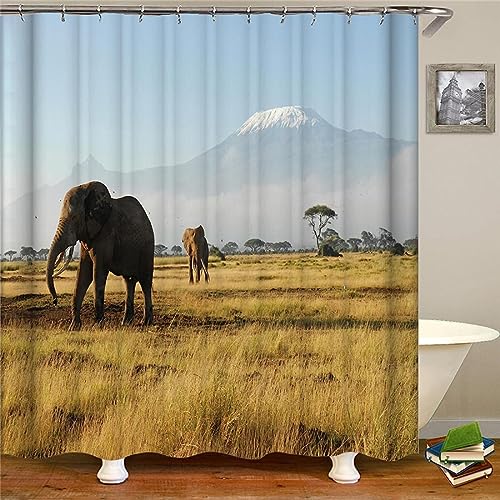 ENFETE Duschvorhang 120x200cm Elefant Duschvorhang Antischimmel Wasserdicht Tiere Shower Curtains Geeignet für Badezimmer Badewanne mit 8 Kunststoffhaken ENFETE Duschvorhang 120x200cm Elefant Duschvorhang Antischimmel Wasserdicht Tiere Shower Curtains Geeignet für Badezimmer Badewanne mit 8 Kunststoffhaken von ENFETE