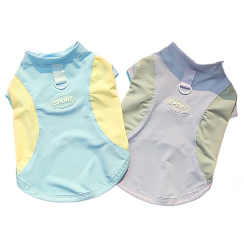 Hund Kühlweste,Sonnenschutz，Kleine und mittlere Hunden Cooling Vest,Kühljacke,für Aktivitäten draußen, Wandern, Training,Hitzschlag bei Hunden vorbeugen 2 Stück (5XL Brust 71cm) von ENGEL WEMANG