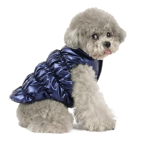 Hundemantel für kleine Hunde,Daunenjacke Weste,hundewintermantel,Hundejacke Geeignet für kleine Hunde und Katzen blau M von ENGEL WEMANG