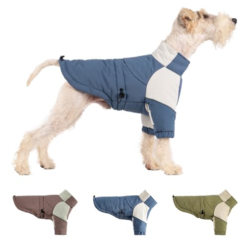 Hundeweste,Hundemantel Wasserdicht,Warme Weste Winter Plus hoher Kragen warm und weich Blau XL Hundeweste,Hundemantel Wasserdicht,Warme Weste Winter Plus hoher Kragen warm und weich Blau XL von ENGEL WEMANG