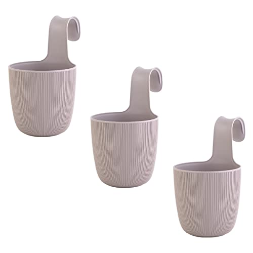 ENGELLAND 3 x Blumentopf zum Hängen, integriertes Drainagesystem, Farbe: Flieder, Ø 15 cm, Pflanztopf-Kübel, Hängetopf, widerstandsfähig, rund, wetterfest, Kunststoff ENGELLAND 3 x Blumentopf zum Hängen, integriertes Drainagesystem, Farbe: Flieder, Ø 15 cm, Pflanztopf-Kübel, Hängetopf, widerstandsfähig, rund, wetterfest, Kunststoff von Engelland