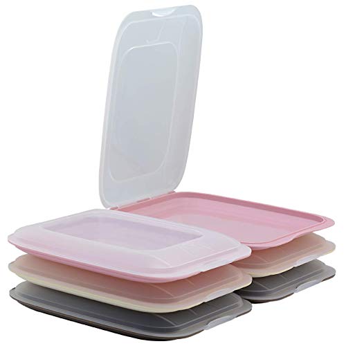 ENGELLAND - 6er Set stapelbare Aufschnitt-Boxen, Frischhaltedose, Aufschnittdose. Wurst Behälter. Ordnung im Kühlschrank - je 2x rosa, braun, beige, Maße 25 x 17 x 3.3 cm ENGELLAND - 6er Set stapelbare Aufschnitt-Boxen, Frischhaltedose, Aufschnittdose. Wurst Behälter. Ordnung im Kühlschrank - je 2x rosa, braun, beige, Maße 25 x 17 x 3.3 cm von Engelland