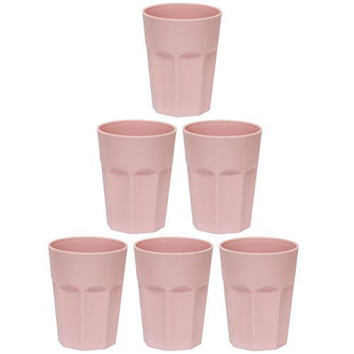 ENGELLAND 6x Kunststoffbecher Trinkbecher Party-Becher Plastik Trink-Gläser Mehrweg Coktailbecher Rosa Pink 0,25l BPA Frei von ENGELLAND