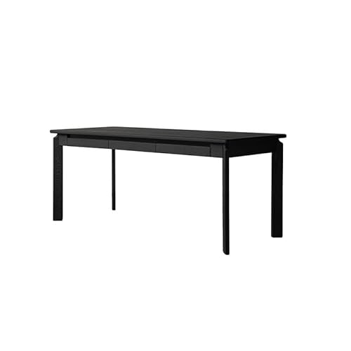 Schreibtisch Schreibtisch aus massivem Holz, schwarz, minimalistischer Computertisch, Eschenholz, großer Langer Tisch, Schreibtischmöbel for Zuhause Office Desk(160 * 75 * 75cm) von ENGENDER