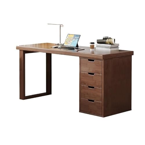 Schreibtisch Verdickter Massivholz-Studienschreibtisch Schreibtisch Studierschreibtisch Home Einfache Werkbank Schlafzimmer Desktop-Computerschreibtisch Office Desk(140 * 60 * 75cm) von ENGENDER