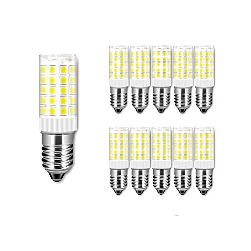 ENGEYA 10er Pack 5W E14 LED Birnen,SMD 2835 5 Watt Mais Leuchtmittel,Kaltweiß 6000k AC 220-240V 500 Lumen,Energiesparlampe,ersetzt 50W Glühlampen,Nicht Dimmbar von ENGEYA