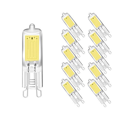 ENGEYA 10er Pack G9 2W LED Birnen Kaltweiß 6000K, 2 Watt COB LED Leuchtmittel, G9 Glas Kapsel Lampen,Ersetzt 25W Halogenlampen, Energiesparlampe,250 Lumen / 360° Abstrahlwinkel,Nicht Dimmbar ENGEYA 10er Pack G9 2W LED Birnen Kaltweiß 6000K, 2 Watt COB LED Leuchtmittel, G9 Glas Kapsel Lampen,Ersetzt 25W Halogenlampen, Energiesparlampe,250 Lumen / 360° Abstrahlwinkel,Nicht Dimmbar von ENGEYA