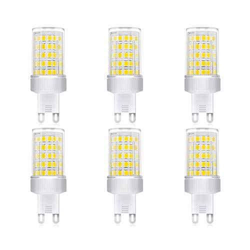 G9 LED Lampe 10W, Ersatz 80W Halogen Leuchtmittel, LED Birnen Kaltweiß 6000K,G9 LED Keramik Lampe 2835 SMD, AC 220-240V, Energiesparlampe 10W, LED Leuchtmittel 800 Lumen, Nicht Dimmbar, 6er Pack von ENGEYA