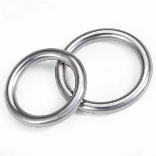 1 Stück 10 Mm Nahtloser Ring Aus 304 Edelstahl, 30–130 Mm Massiver O-Ring, Zugring for Aufhängen Von Fischernetzen Hängematte Fitness Yoga(35mm) von ENGFGH