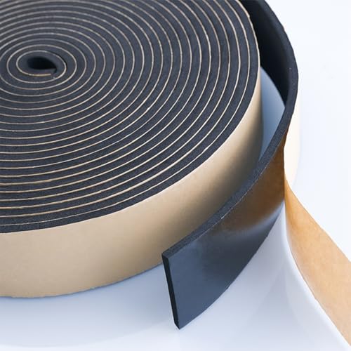 10 M Langer Selbstklebender Dichtungsschwammstreifen, 1 Mm Dick, 10–50 Mm Breit, Heizungsrohr Isolierung Selbstklebend Kautschukband DIY, Abdeckung(35mm) von ENGFGH