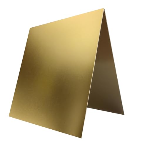 150 mm × 150 mm goldene eloxierte Aluminiumbleche, Metall-Lasermarkierung, Gravur, Architekturmodell(150x150x0.5mm) von ENGFGH