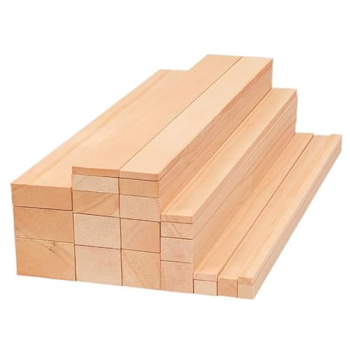 2 Stück, Kiefernholzstäbe 50 cm Länge, Holzdübelstange, natürliche lange Dübelstreifen, Breite: 2/3/4/5/6/8 mm, 1 cm Dicke(1x3cm) von ENGFGH