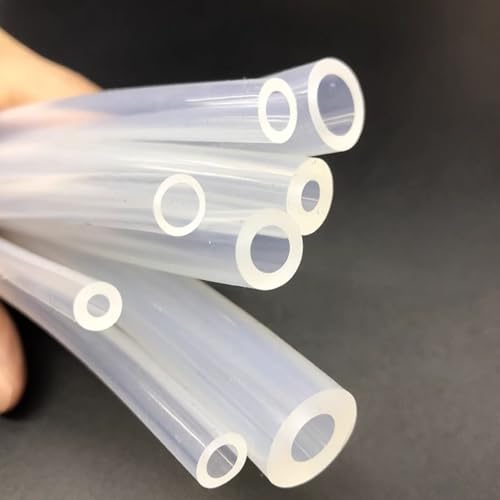 5 Meter langer durchscheinender Silikonschlauch, Innendurchmesser 2, 3, 4, 5, 6, 7 mm. Weicher Industrieschlauch aus Gummi.(4x5mm) von ENGFGH
