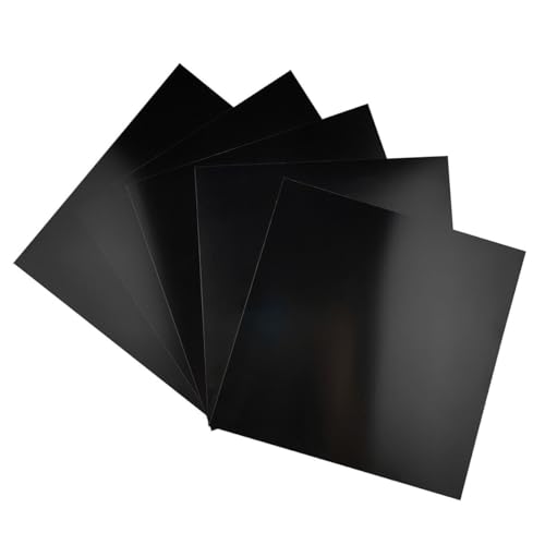 5 Stück Aluminiumblech, dünne Aluminiumplatte, schwarz sandgestrahlte eloxierte Aluminiumplatte, 150 × 150 mm Lasermarkierungsgravur, eloxiertes Aluminiumblech for den Bau(150x150x0.5mm) von ENGFGH