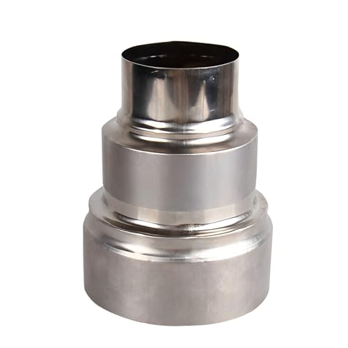 ENGFGH Edelstahl-Rauchrohr-Reduzierstück Ø 100 mm auf Ø 60 mm, Reduzierstück for Schornsteinrohr-Reduzierstück, Reduzierung des Schornstein-Verbindungsrohrs for Warmwasserbereiter und Kamine ENGFGH Edelstahl-Rauchrohr-Reduzierstück Ø 100 mm auf Ø 60 mm, Reduzierstück for Schornsteinrohr-Reduzierstück, Reduzierung des Schornstein-Verbindungsrohrs for Warmwasserbereiter und Kamine von ENGFGH