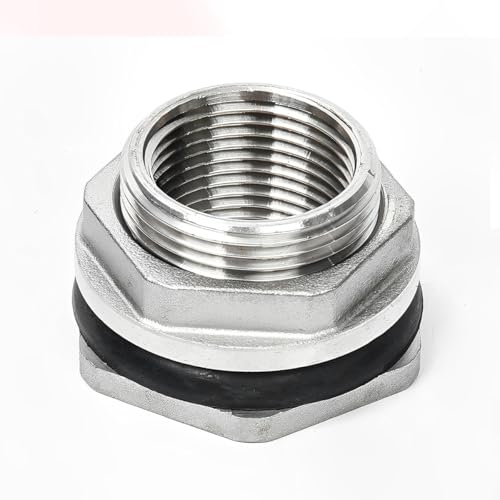 Edelstahl-Schottverschraubung for Gartenschläuche, 1/2 Zoll, 3/4 Zoll, 1 Zoll, 1-1/4 Zoll, 1-1/2 Zoll, 2 Zoll BSP-Innengewinde, SUS304-Rohr, einzelne lose Schlüssel-Drehverschraubung, Mutter, Wasserta Edelstahl-Schottverschraubung for Gartenschläuche, 1/2 Zoll, 3/4 Zoll, 1 Zoll, 1-1/4 Zoll, 1-1/2 Zoll, 2 Zoll BSP-Innengewinde, SUS304-Rohr, einzelne lose Schlüssel-Drehverschraubung, Mutter, Wasserta von ENGFGH